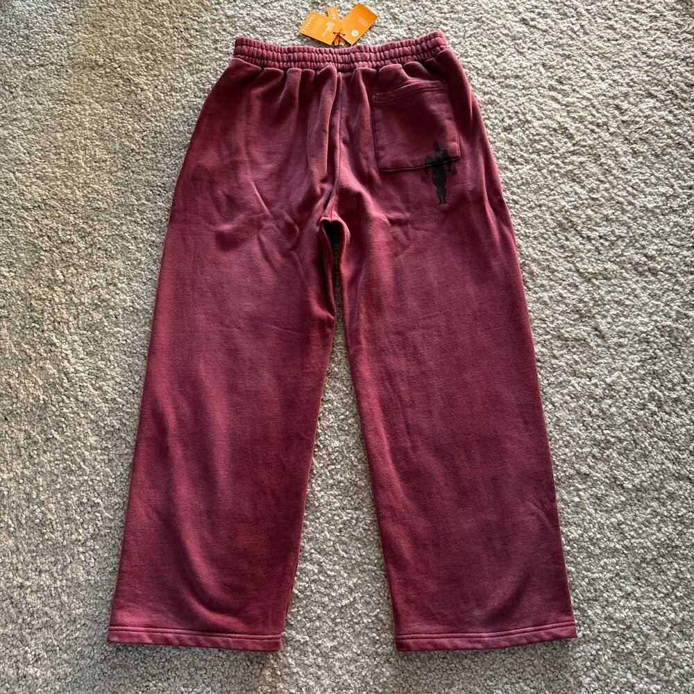 Men's YoungLA 2052 Gold's Iron Legacy Heritage Sweats NWT XL Burgundy
